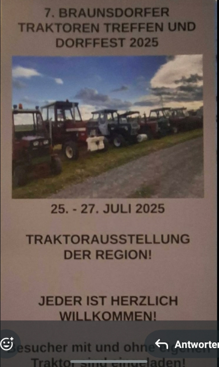 7. Braunsdorfer Traktor Treffen und Dorffest Lanz-Bulldog-Club-MC Lindena e.V.